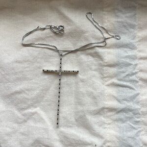 Silver cross necklace